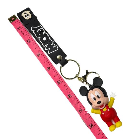 NEW Disney Mickey Mouse WRISTBAND KEYCHAIN Key Clip Purse Fob Backpack Car Decor - Picture 4 of 5